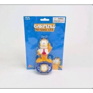 Vintage Fun Toys Garfield 4.5" PVC Figural Clock Phone Shirt &Tie - NEW!